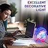 Himalayan Glow Kids Night Galaxy Lamp 5.9-inch 16 Colors LED 3D Star Moon Light with Wood Stand, Remote & Touch Control USB Rechargeable, White